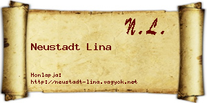 Neustadt Lina névjegykártya